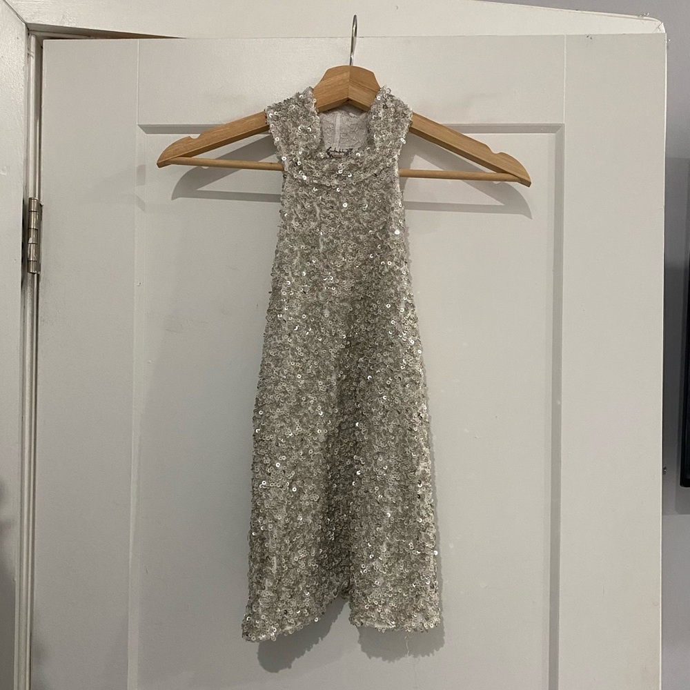 FREE PEOPLE Sequin Halter Top